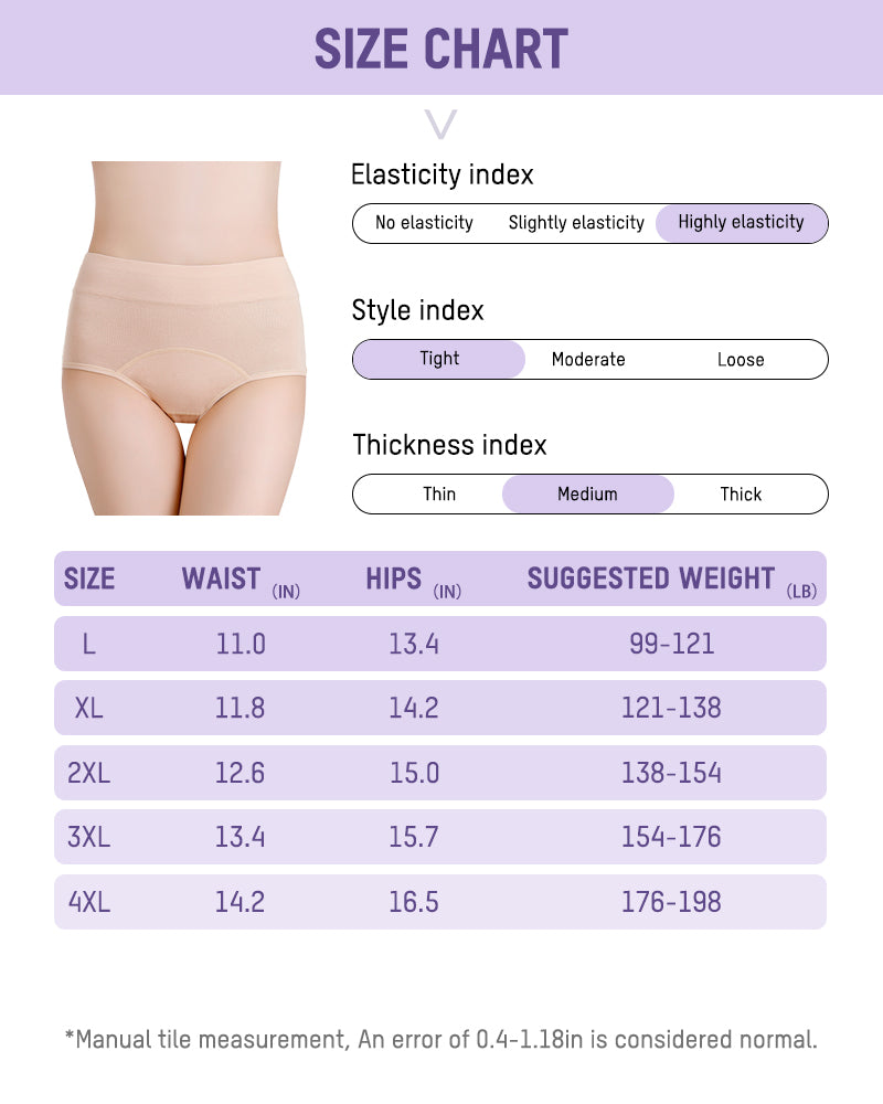 360° Leak-Proof High-Waist Period Underwear (6 Pack)