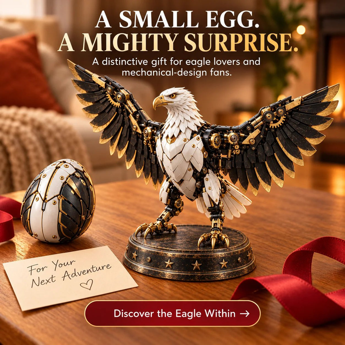π¦
Egg To Bald Eagle β 2-in-1 Transforming Mechanical Figure