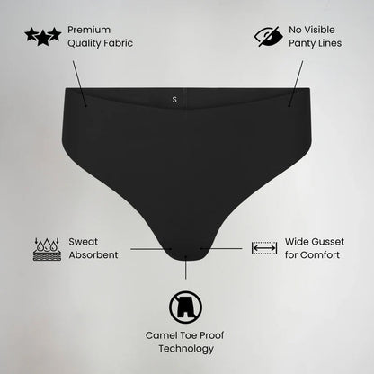 Invisible Camel Toe Thong High Rise