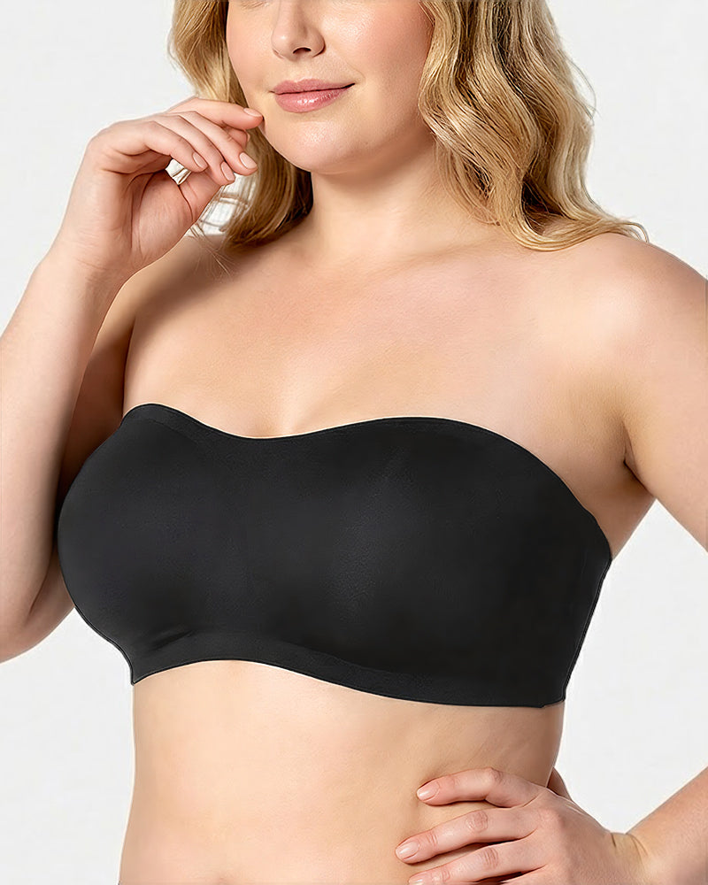 Non-Slip Crossover Side Hook Bandeau Bra