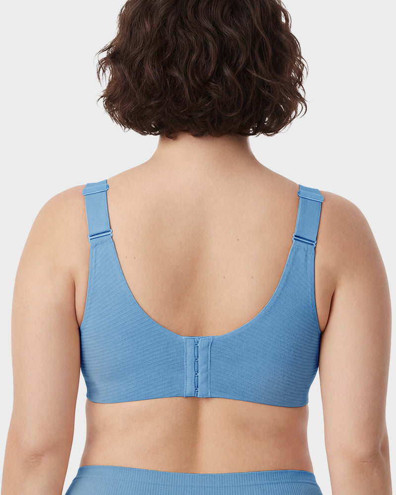 ️Women's Ribbed Push Up Adjustable Wireless Bra