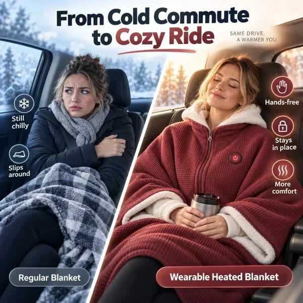 🛋️ Wearable Heated Blanket for Cozy Couch & Desk Comfort 🔥