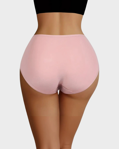 Soft Cotton Heart Print High-Waist Panties (6 Pack)