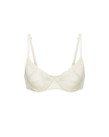 See-Through Lace Balconette Bra