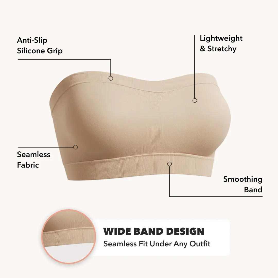 Strapless Convertible Bra Wireless Comfort Removable Straps