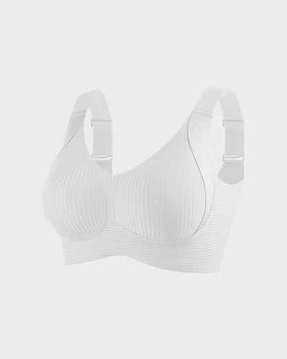 ️Women's Ribbed Push Up Adjustable Wireless Bra