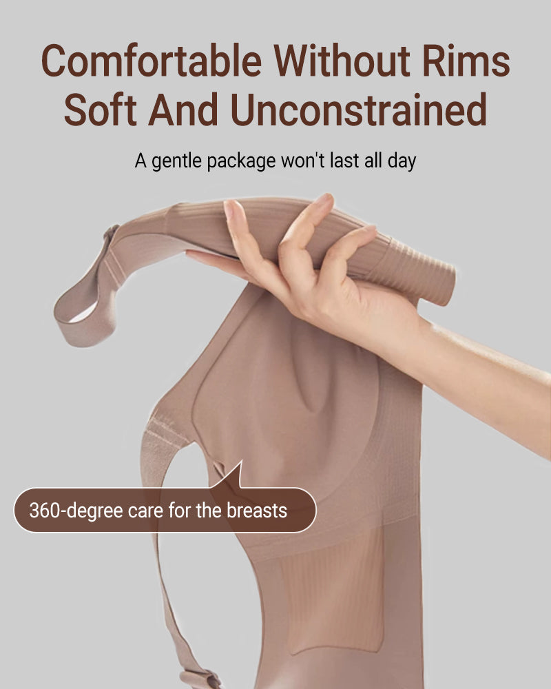 ️Women's Ribbed Push Up Adjustable Wireless Bra