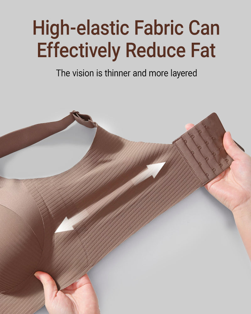 ️Women's Ribbed Push Up Adjustable Wireless Bra