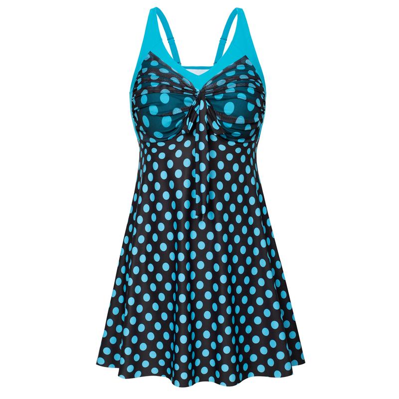Women's Two Piece Swim Dress Plus Size Tummy Control Tankinis Swimdress Floral Printed Swimwear Swimsuits with Boyshort