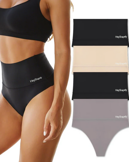 High-Rise Seamless Thong Panty(4 Pack)