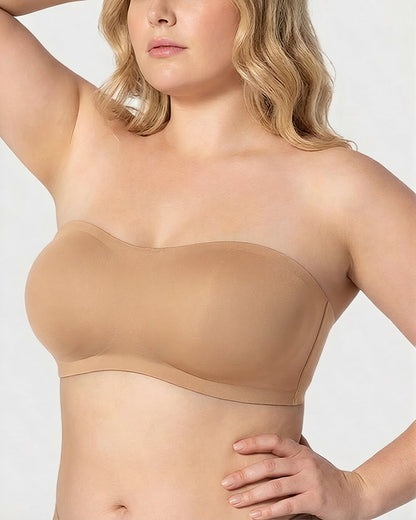 Non-Slip Crossover Side Hook Bandeau Bra