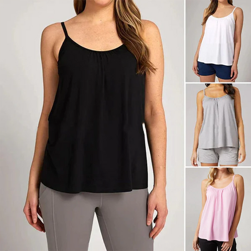 Loose-fitting Tank Top With Built-in Bra