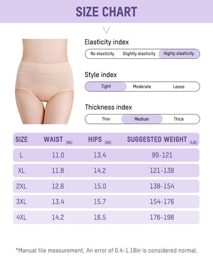 360° Leak-Proof High-Waist Period Underwear (6 Pack)