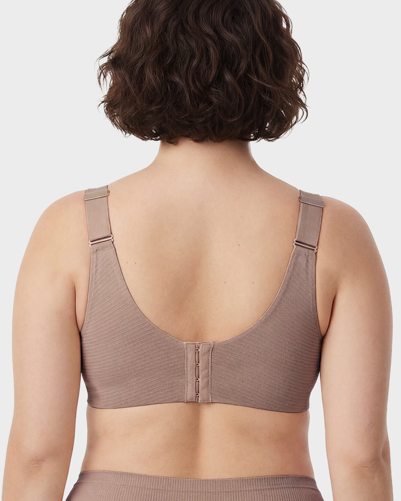 ️Women's Ribbed Push Up Adjustable Wireless Bra