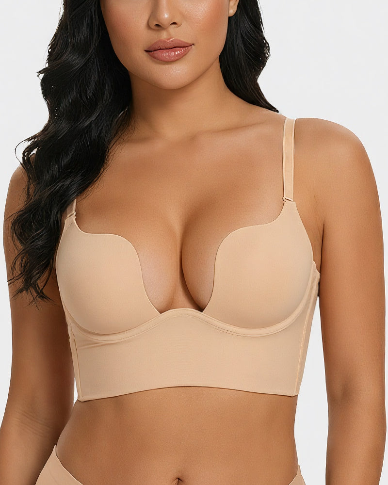 Low Cut U-Shaped Backless Bra