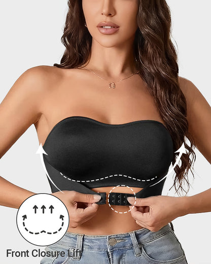 Front Closure Wireless Seamless Bandeau Bra