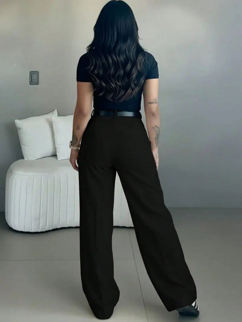 Women's High-Waisted Loose Casual Business Pants