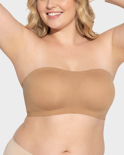 Non-Slip Crossover Side Hook Bandeau Bra