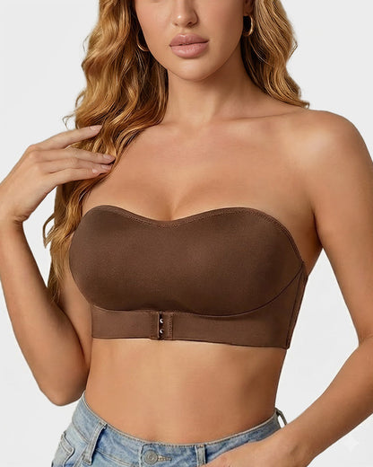 Front Closure Wireless Seamless Bandeau Bra