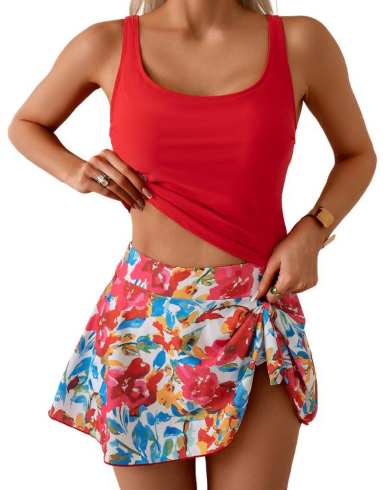 Eomenie Tummy Control Tankini Swim Dress