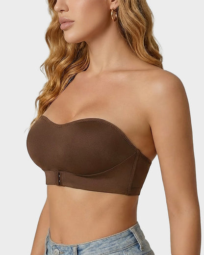 Front Closure Wireless Seamless Bandeau Bra