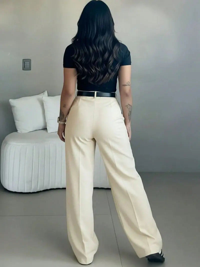 Women's High-Waisted Loose Casual Business Pants