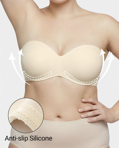 Full Support Non-Slip Convertible Bandeau Bra