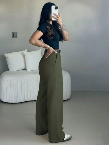 Women's High-Waisted Loose Casual Business Pants