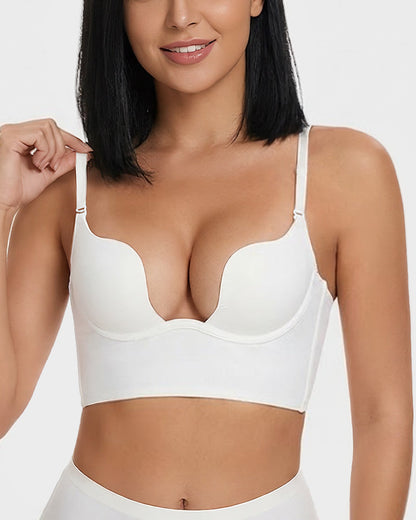 Low Cut U-Shaped Backless Bra