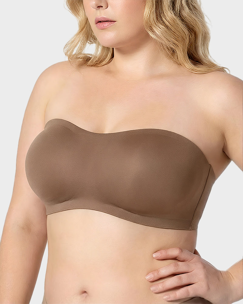 Non-Slip Crossover Side Hook Bandeau Bra