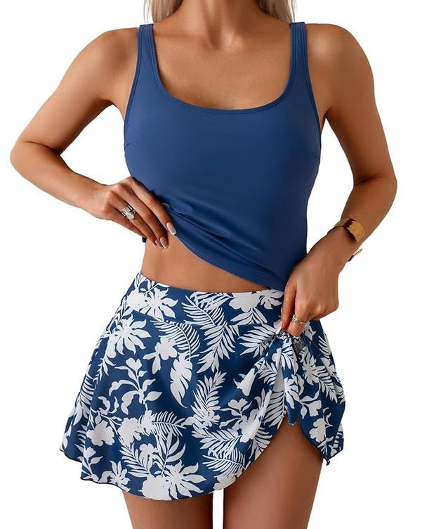 Eomenie Tummy Control Tankini Swim Dress