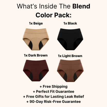 Curvevera 100% Leak-Proof Underwear That Won't Let You Down for Women 60+ (4-Pack)