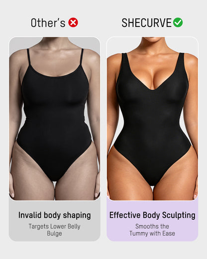Deep V Shaping Thong Bodysuit