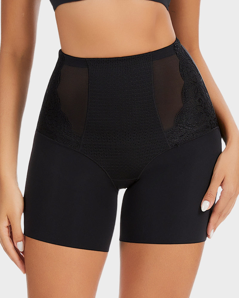 Lace High-Waisted Tummy Control Shaping Shorts(2 Pack)