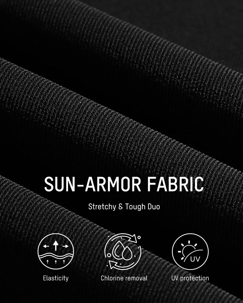 Metallic Accent Mesh Panel One-Piece Swimsuit