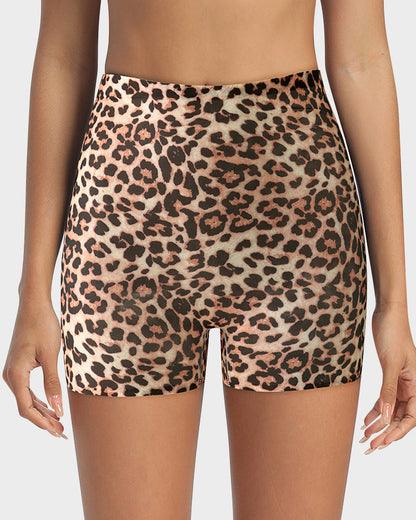 Mid-Rise Ice Silk Leopard Panties (6 Pack)