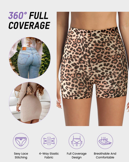 Mid-Rise Ice Silk Leopard Panties (6 Pack)