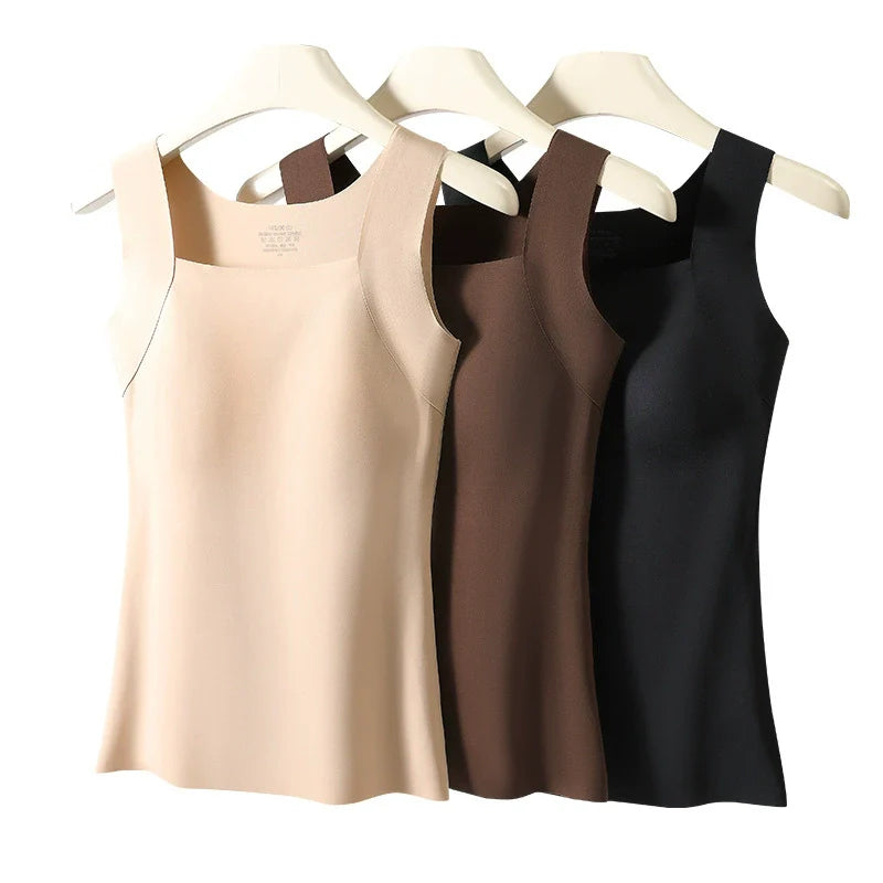 U Neck Shapewear Built-in Bra Tank