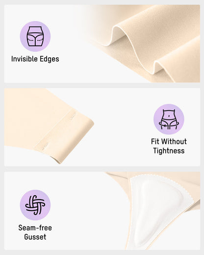 Seamless Invisible Comfort Thongs (5 Pack)