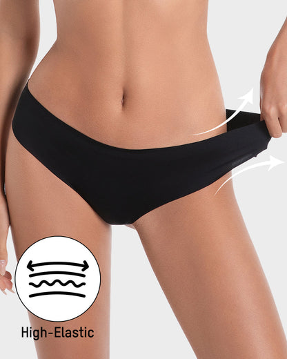 Seamless Ice-Silk Low-Rise Panties for Women (5 Pack)