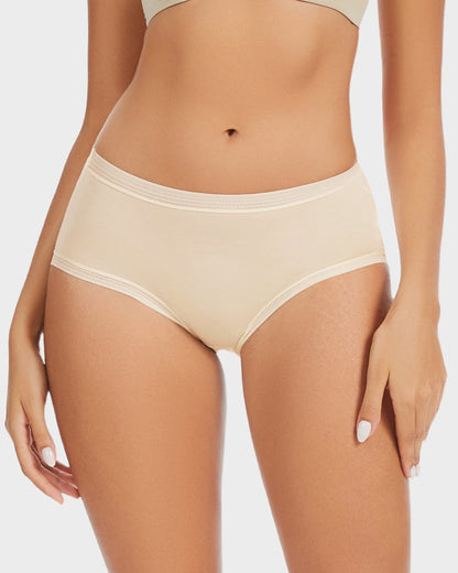 Seamless Modal Mid-Rise Antibacterial Panties (4 Pack)
