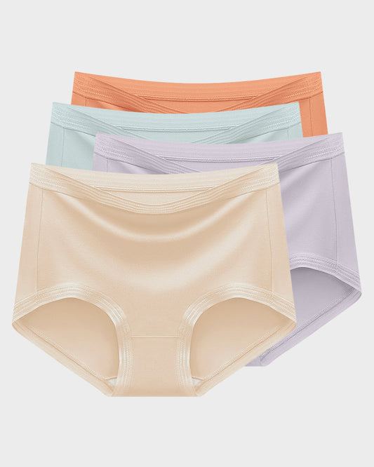 Seamless Modal Mid-Rise Antibacterial Panties (4 Pack)