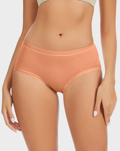 Seamless Modal Mid-Rise Antibacterial Panties (4 Pack)