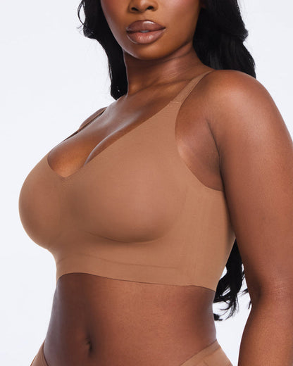 Wireless V-Neck Back & Side Smoothing Bra
