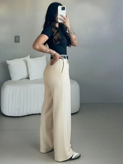 Women's High-Waisted Loose Casual Business Pants
