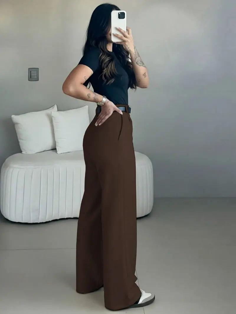 Women's High-Waisted Loose Casual Business Pants
