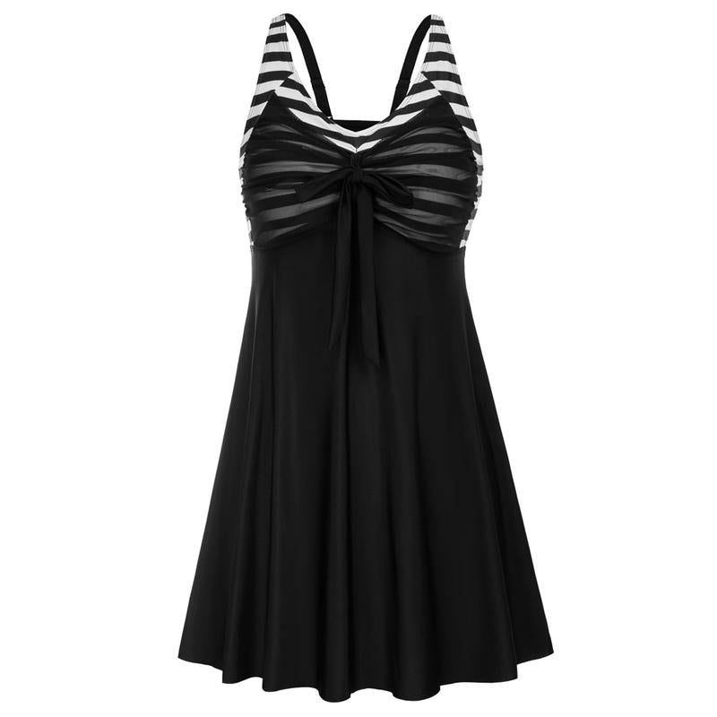 Women's Two Piece Swim Dress Plus Size Tummy Control Tankinis Swimdress Floral Printed Swimwear Swimsuits with Boyshort