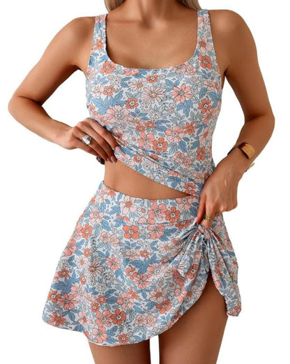 Eomenie Tummy Control Tankini Swim Dress