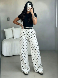 White Polka Dots