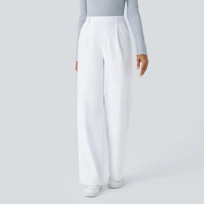 High-Waist Straight-Leg Work Pants Set